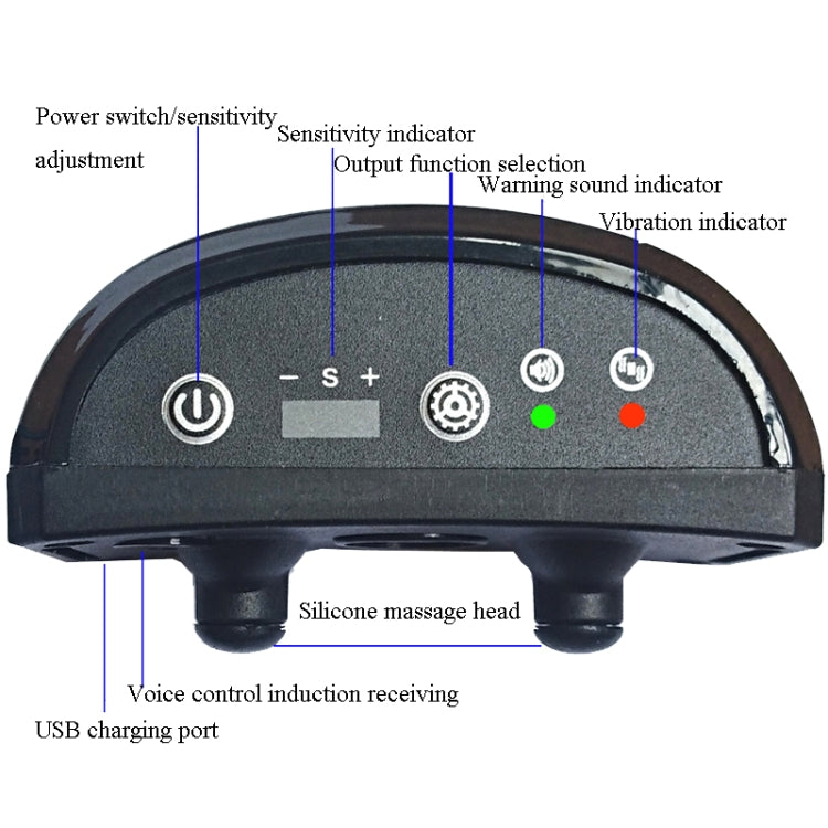 Rechargeable Water-resistant Intelligent Identification Automatic Lock Bark Stop(Sky Blue)
