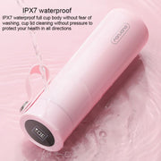 FANJANE Reminder Drinking Smart Thermos Cup(White)