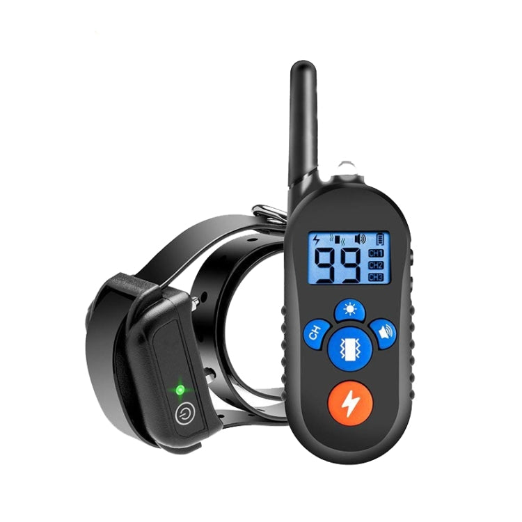 800m Remote Control Electric Shock Bark Stopper Vibration Warning Pet Supplies Electronic Water-resistant Collar Dog Training Device, Style:556-1(US Plug)