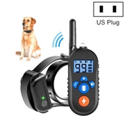 800m Remote Control Electric Shock Bark Stopper Vibration Warning Pet Supplies Electronic Water-resistant Collar Dog Training Device, Style:556-1(US Plug)