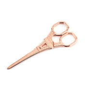 Stainless Steel Eiffel Tower Scissors Handmade Thread Tea Bag Scissors(Rose Gold)
