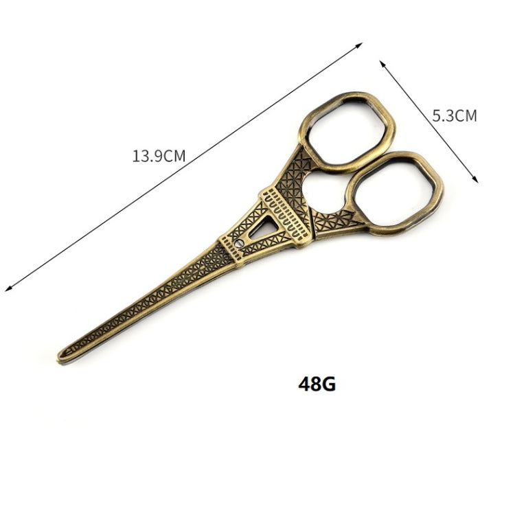 Stainless Steel Eiffel Tower Scissors Handmade Thread Tea Bag Scissors(Rose Gold)