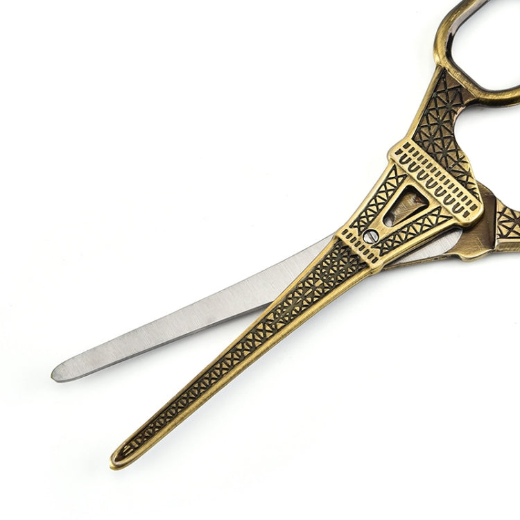 Stainless Steel Eiffel Tower Scissors Handmade Thread Tea Bag Scissors(Rose Gold)
