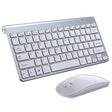 USB External Notebook Desktop Computer Universal Mini Wireless Keyboard Mouse, Style:Keyboard and Mouse Set(Silver) - Wireless Keyboard by PMC TechLife | Online Shopping South Africa | PMC TechLife | Buy Now Pay Later Mobicred