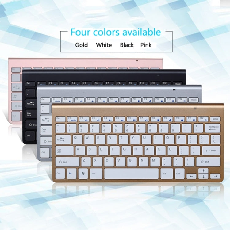 USB External Notebook Desktop Computer Universal Mini Wireless Keyboard Mouse, Style:Keyboard and Mouse Set(Silver)