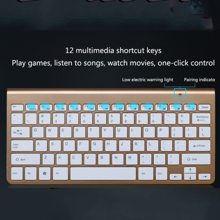 USB External Notebook Desktop Computer Universal Mini Wireless Keyboard Mouse, Style:Keyboard and Mouse Set(Silver)