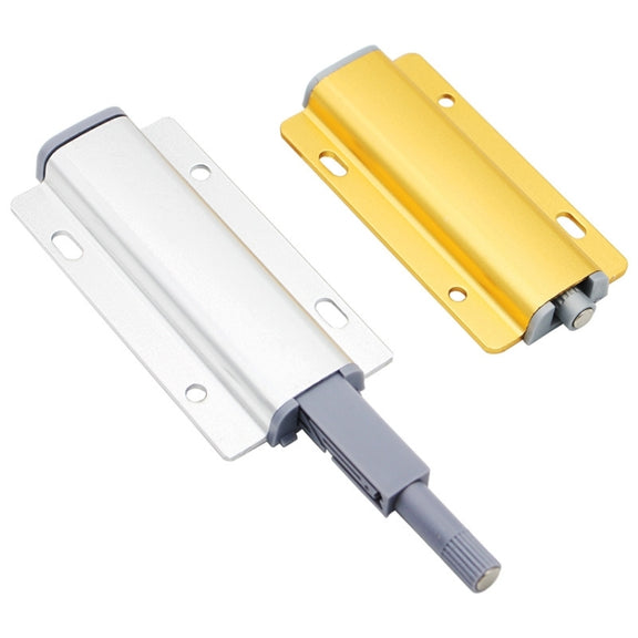 3 PCS Aluminum Alloy Bouncer Free Handle Push-Pull Cabinet Wardrobe Door Drawer Bouncer, Color: Silver