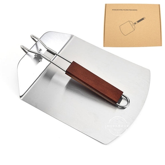 Stainless Steel Folding Pizza Spatula Square Cake Transfer Spatula Baking Tools