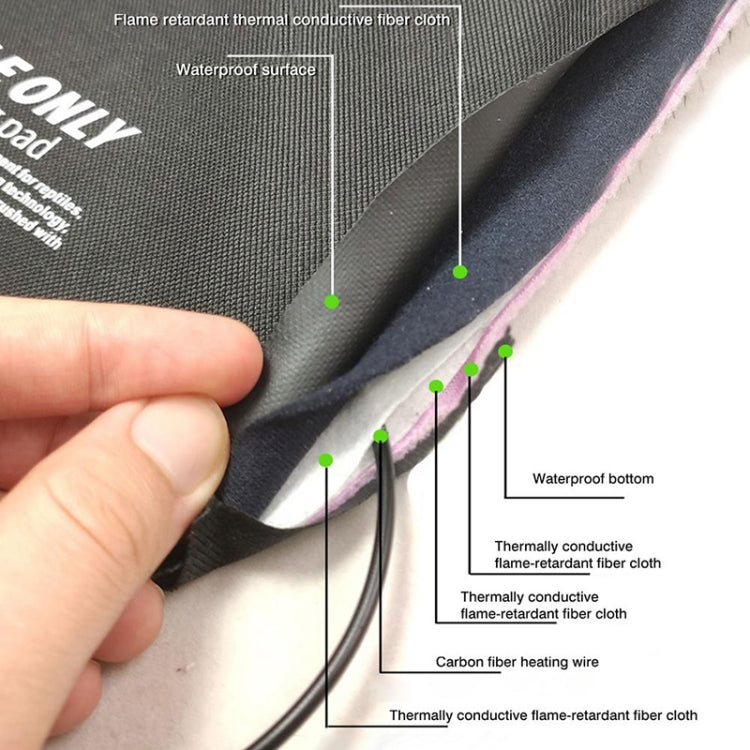 Knowing Climbing Pet Thermostat Time Switch Thermostatic Water-resistant USB Heating Pad, Specification: Without Switch, Size:S