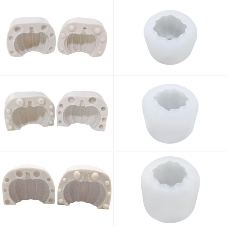 Halloween Three-Dimensional Pumpkin Cake DIY Scented Candle Silicone Mold, Specification: ZW-109