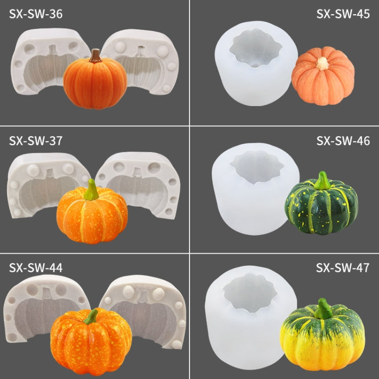 Halloween Three-Dimensional Pumpkin Cake DIY Scented Candle Silicone Mold, Specification: ZW-109