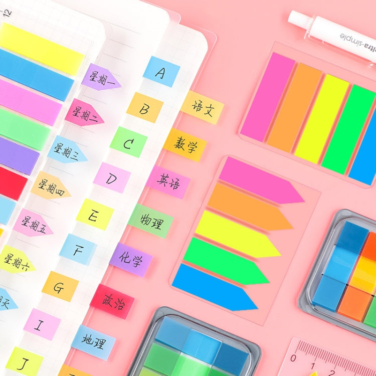 5pcs Fluorescent Transparent Small Sticker Note Indicator Label Index Sticker, Specification: 7660 (One Box)