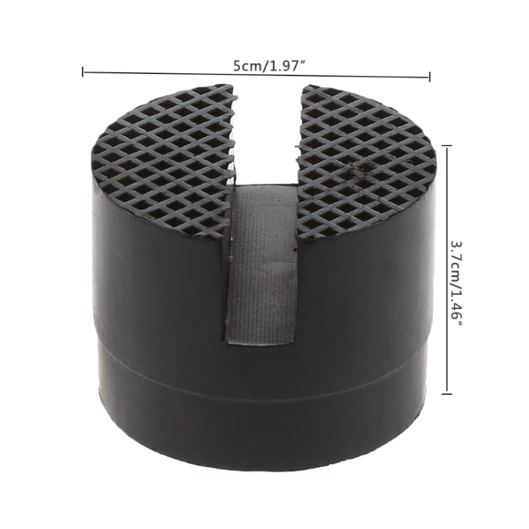 Floor Slotted Car Rubber Jack Pad Frame Protector Adapter Jacking Disk Pad Tool(Black)
