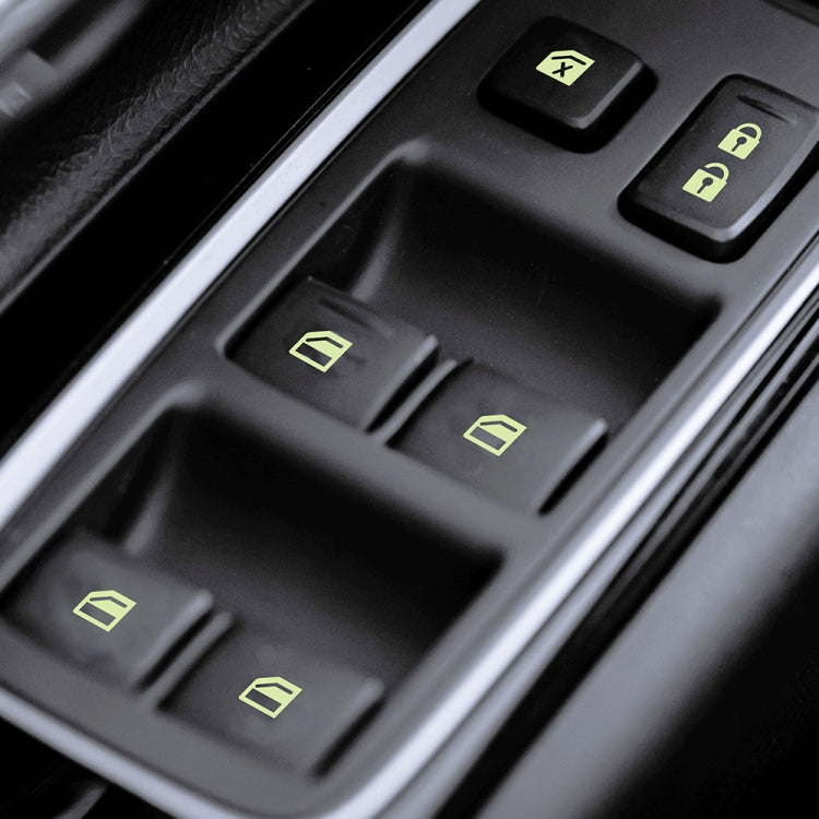 Car Window Sticker Lifter Modified Sticker Car Luminous Switch Car Window Button Car Sticker(Luminous Orange)