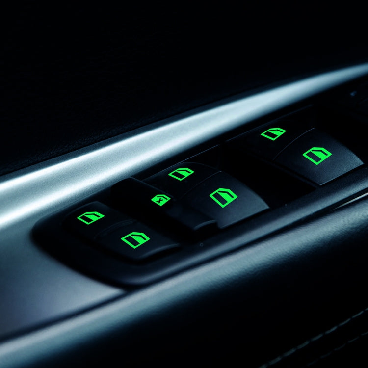 Car Window Sticker Lifter Modified Sticker Car Luminous Switch Car Window Button Car Sticker(Luminous Orange)