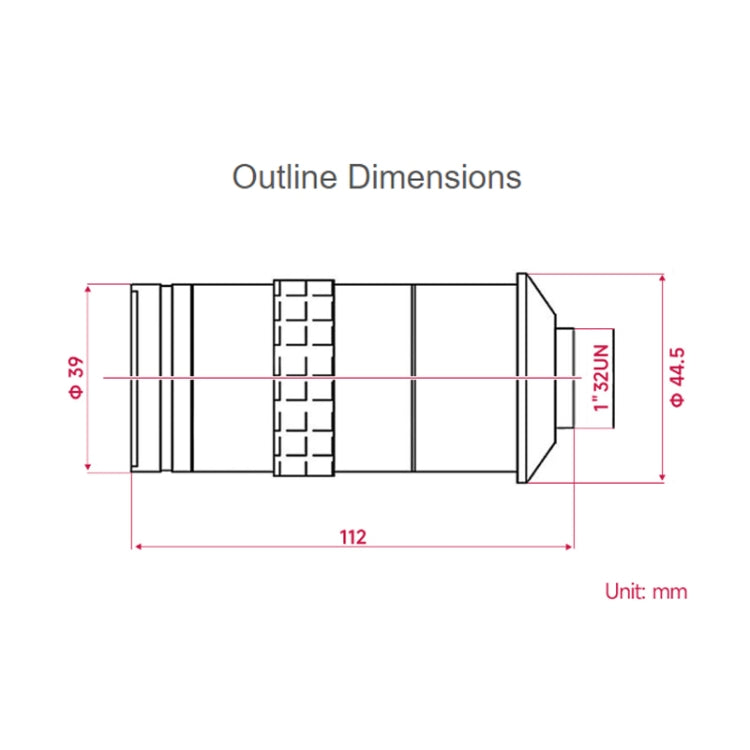Waveshare 100X Industrial Microscope Lens, C/CS-Mount, for Raspberry Pi HQ Camera(24229)