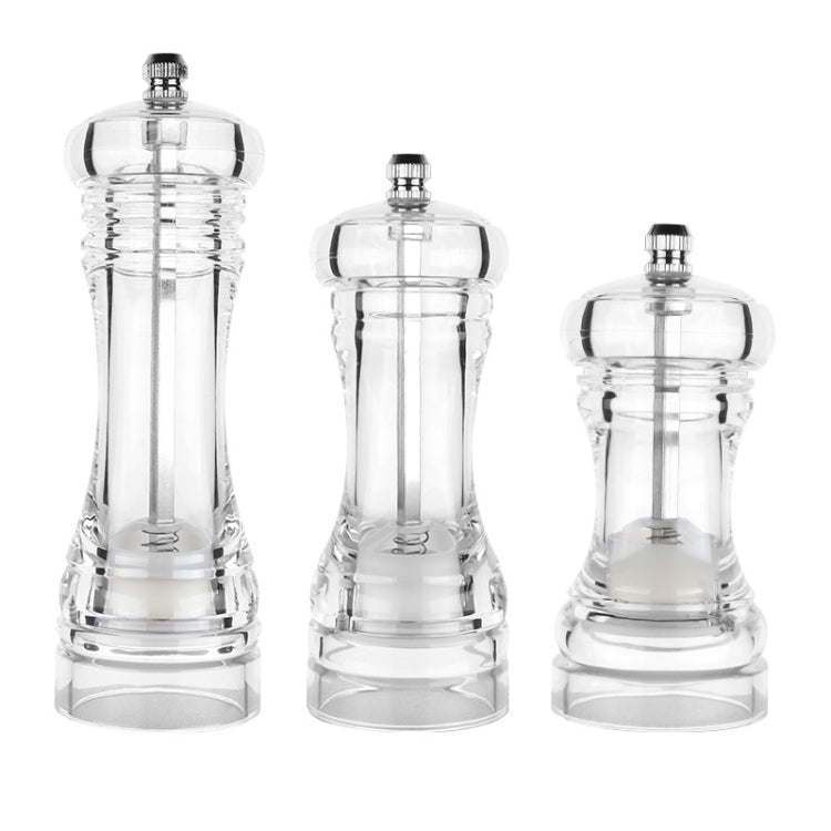 Acrylic Transparent Pepper Grinder Manual Pepper Grinder Ceramic Core Multi-Purpose Seasoning Bottle, Specification: 5 Inch
