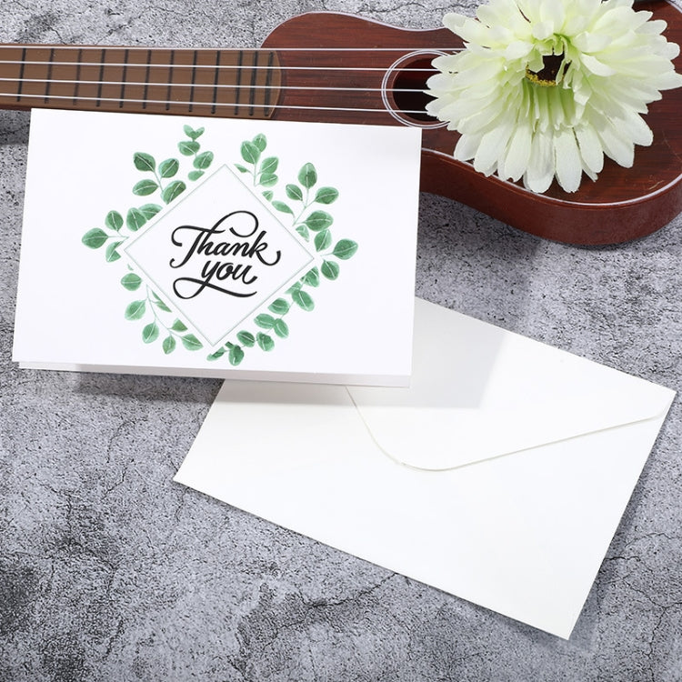 6pcs / Set Thank You Card Creative Half-Fold Greeting Card with Envelope