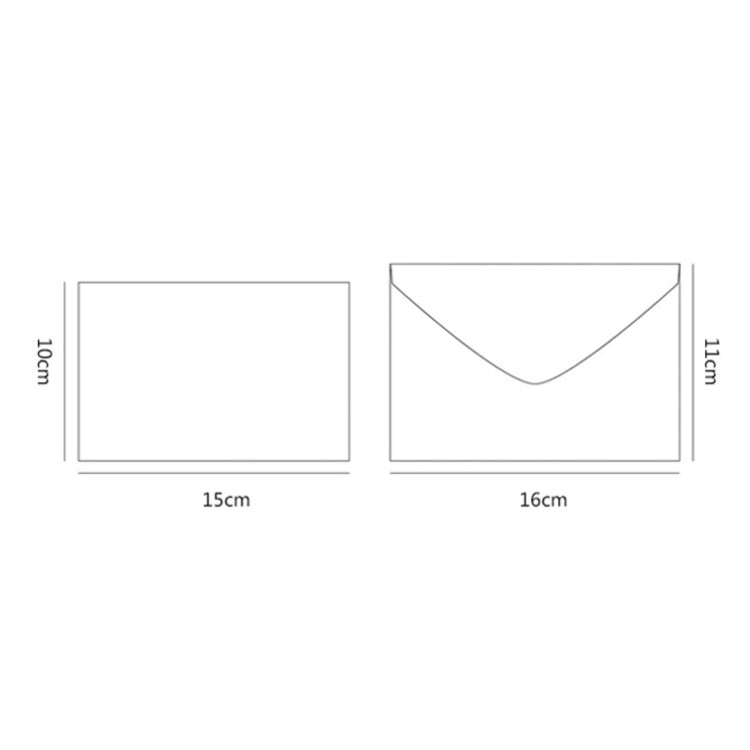 6pcs / Set Thank You Card Creative Half-Fold Greeting Card with Envelope