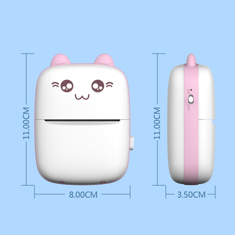 C9 Mini Thermal Printer Bluetooth Photo Printer Student Homework Mistakes Collections Printer(English Version Pink)