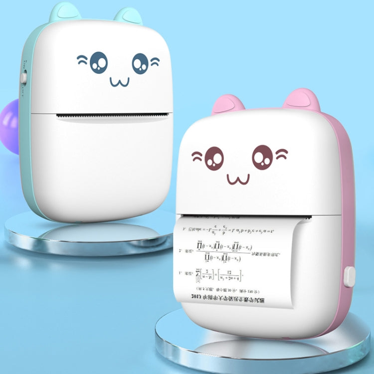 C9 Mini Thermal Printer Bluetooth Photo Printer Student Homework Mistakes Collections Printer(English Version Pink)