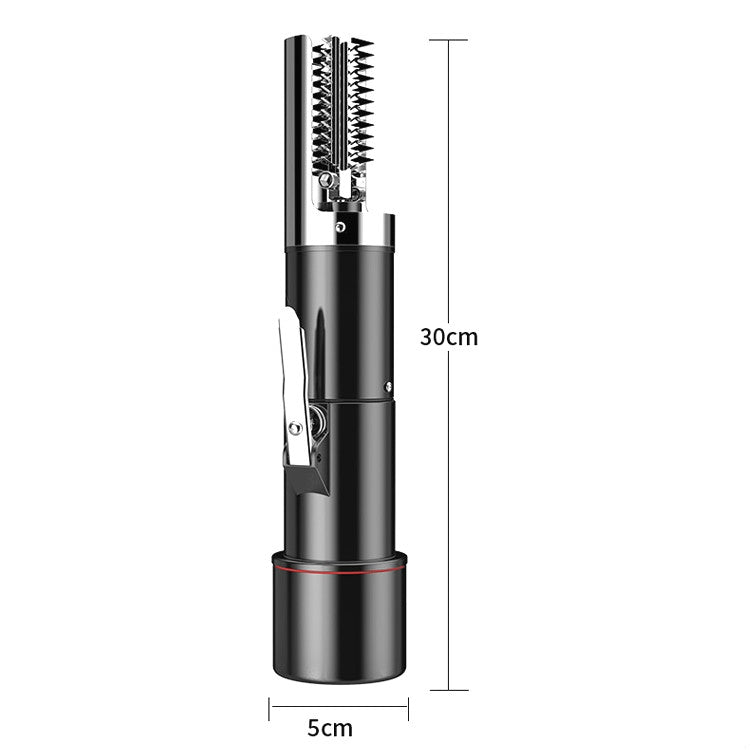 Electric Fish Scale Scraper Household Automatic Wireless Scraping Tool CN Plug Black Dual Battery
