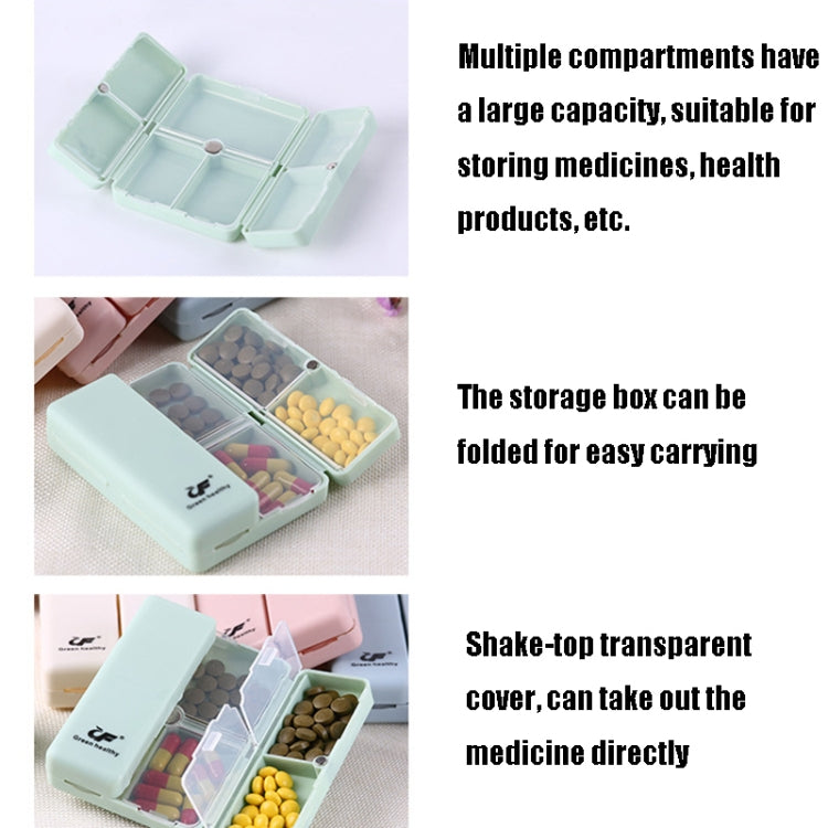 Folding Portable Sealed and Dispensing Small Pill Box(White)