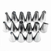 2 Sets Reusable Silicone Pastry Bag Cake Decorating Tools with 16 Nozzles Tips(Pink)
