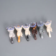 60 PCS Sucker Design Cute Cat Smartphone Holder(Black)