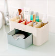 Jewelry And Cosmetics Storage Box Drawer Type Plastic Desktop Rack(Blue) - free shipping - PMC TechLife - Order now!