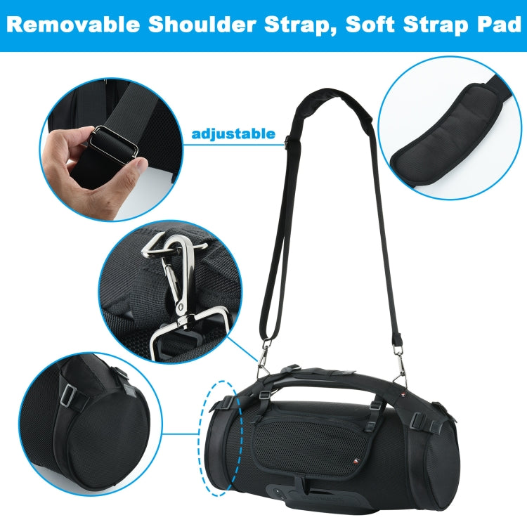 Portable Single-Shoulder Strap Speaker Storage Bag Accessories for JBL Boombox Storage Bag(Black)