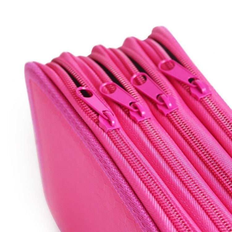 Solid Color Square Four-Layer Pencil Case Sketch Colorful Pencil Case With 72 Holes(Black)