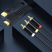 5m JingHua HDMI-3RCA HDMI To 3RCA Conversion Cable Set-Top TV Projector AV Lotus Converter Cable