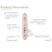 G25 Bluetooth Hearing Aid Elderly Sound Amplifier Sound Collector, Colour: EU Plug(Skin Color)