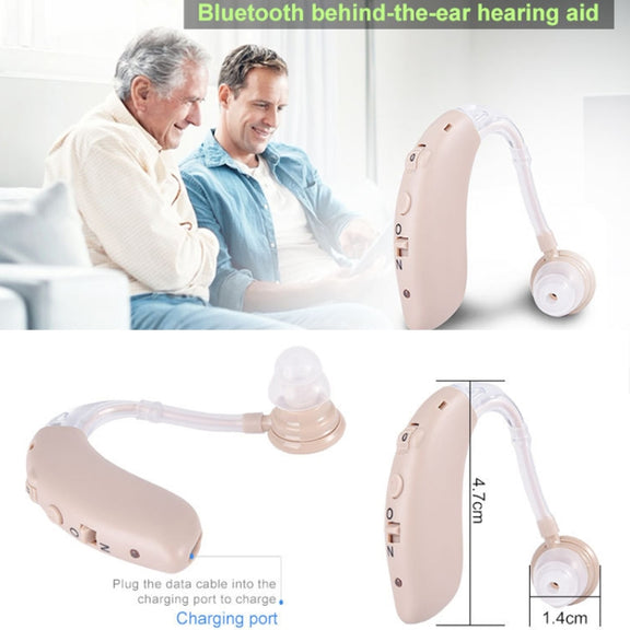 G25 Bluetooth Hearing Aid Elderly Sound Amplifier Sound Collector, Colour: US Plug(Deep Blue)