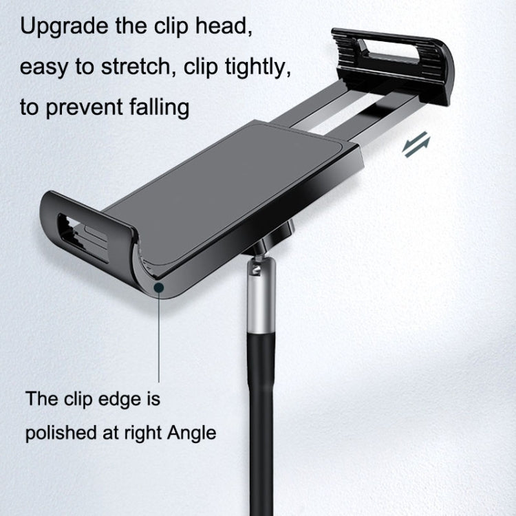 SSKY L6 Bedside Sofa Live Landing Phone Tablet Computer Bracket, Style: Base Heavy Telescopic Version (White)