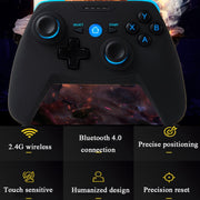 CX-X1  2.4GHz + Bluetooth 4.0 Wireless Game Controller Handle For Android / iOS / PC / PS3 Single Handle (Blue)