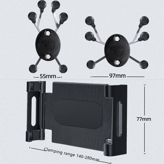 Car Headrest Bracket Motorcycle Rearview Mobile Phone Bracket Style: 6 Claw Small Back Clip (engineering plastic)