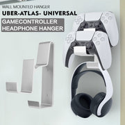 Gamepad & Headphone Three-In-One Wall Mounted Hanger For PS5 / PS4