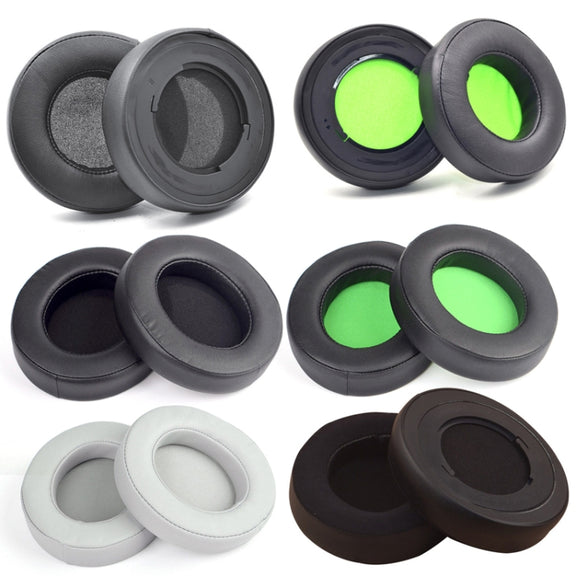 2 PCS Headset Sponge Case For Razer BlackShark V2/V2X/V2SE, Colour: Round(Black Green Net)