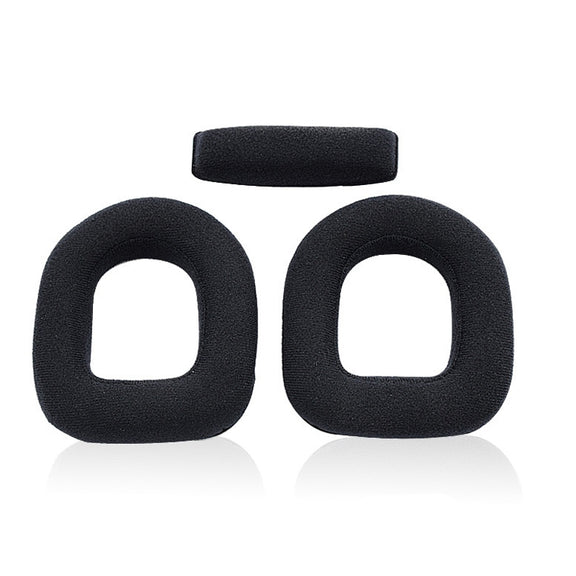 2 PCS Gaming Headset Sponge Protective Case Flannel Earmuffs for Logitech A40