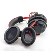 1 Pairs Headset Sponge Cover Ear Pad Leather Case For Kingston Cloud Silver II, Colour: Lambskin Black