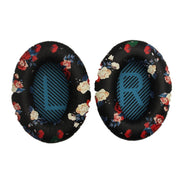 2 PCS Headset Sponge Cover For BOSE QC15 / QC3 / QC2 / QC25 / AE2 / AE2i(Print Color + Blue LR)