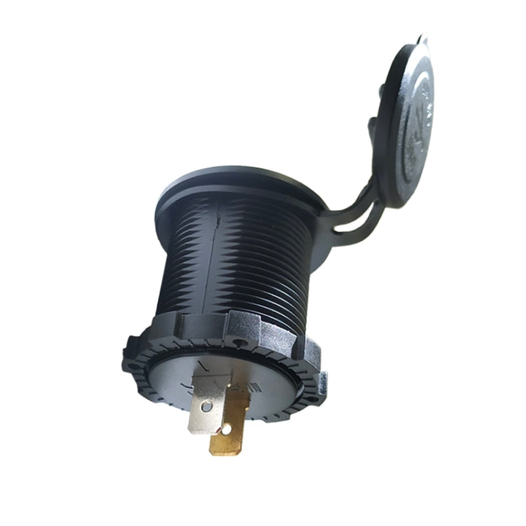Car Motorcycle Modified Charger Double Aperture 4.2A With Touch Switch USB Car Charge(Green Light)