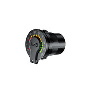 Car Motorcycle Ship Modified With Colorful Screen Display USB Dual QC3.0 Fast Charge Car Charger, Model: P20-B With Terminal