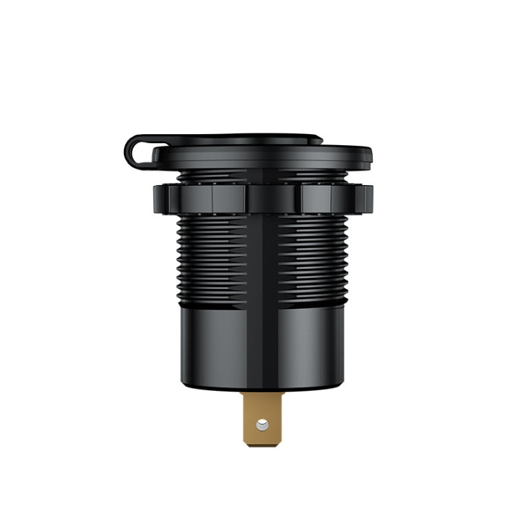 Car Motorcycle Ship Modified With Colorful Screen Display USB Dual QC3.0 Fast Charge Car Charger, Model: P20-B With Terminal