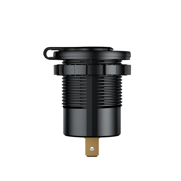 Car Motorcycle Ship Modified With Colorful Screen Display USB Dual QC3.0 Fast Charge Car Charger, Model: P20-C With Terminal