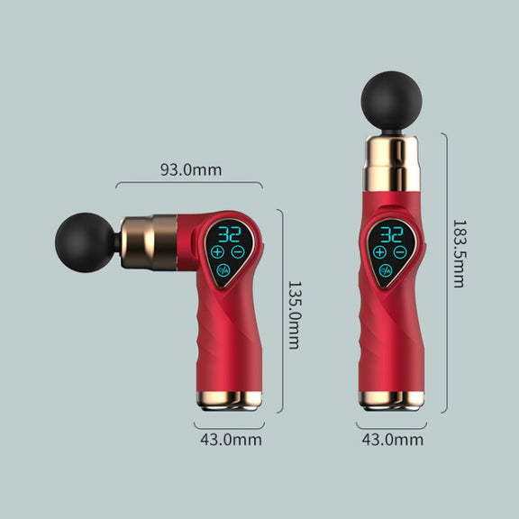 Mini Fascia Gun Small LCD Screen Muscle Massager(018 Pink)