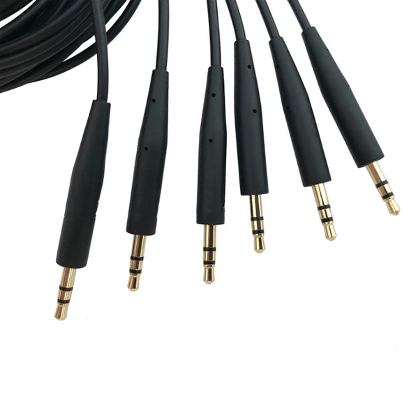 2 PCS 3.5mm To 2.5mm Audio Cable For Bose QC25 / QC35 / Soundtrue / SoundLink / OE2(Black)