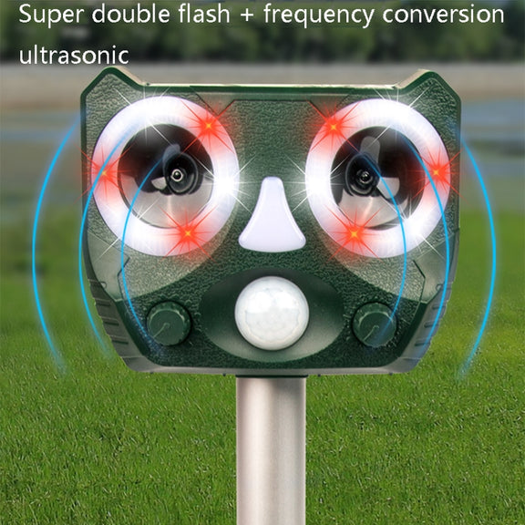 119A Outdoor Solar Ultrasonic Insect Repellent Animal Repellent(Green)